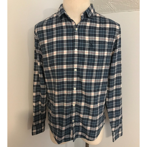 Original Penguin Men's Heritage Fit Blue Plaid Buttondown - Size is Missing - Picture 1 of 11